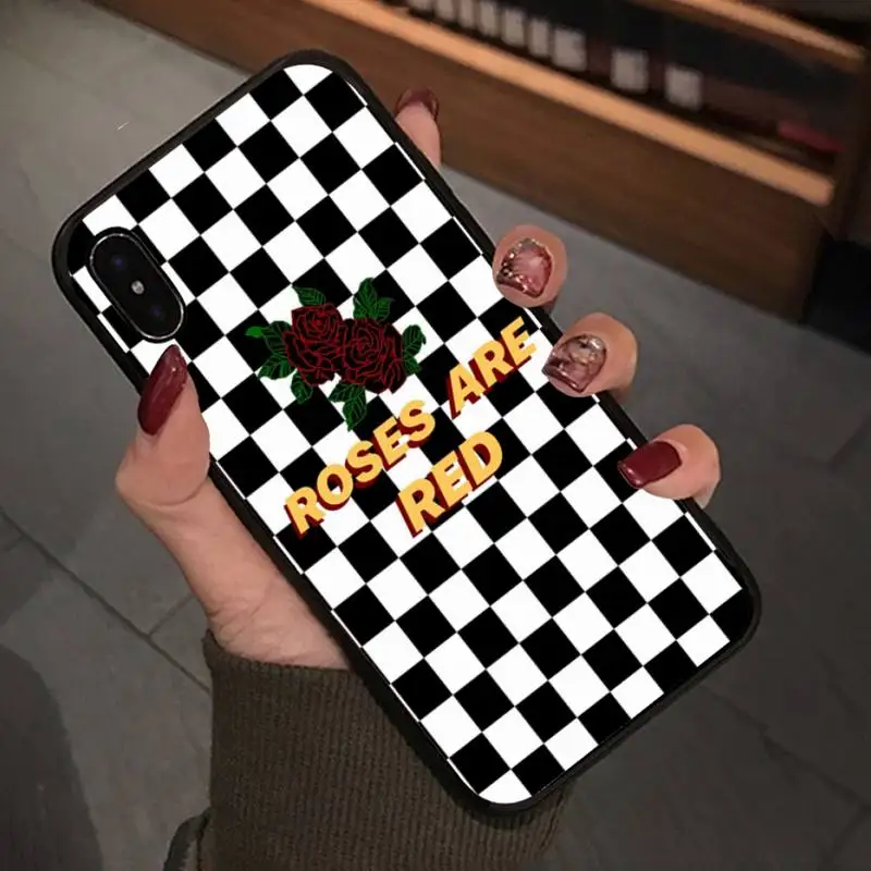 Babaite черный и белый шахматный силиконовый чехол для iphone 7 8 plus x xs max xr 11 pro мобильный