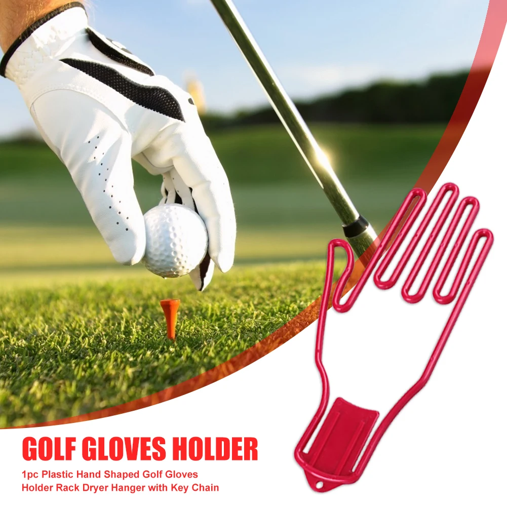 

Golf Gloves Holder Stretcher with Key Chain Golfer Tool Keeper Rack Dryer Hanger for Outdoor Exercise Sport Decoration