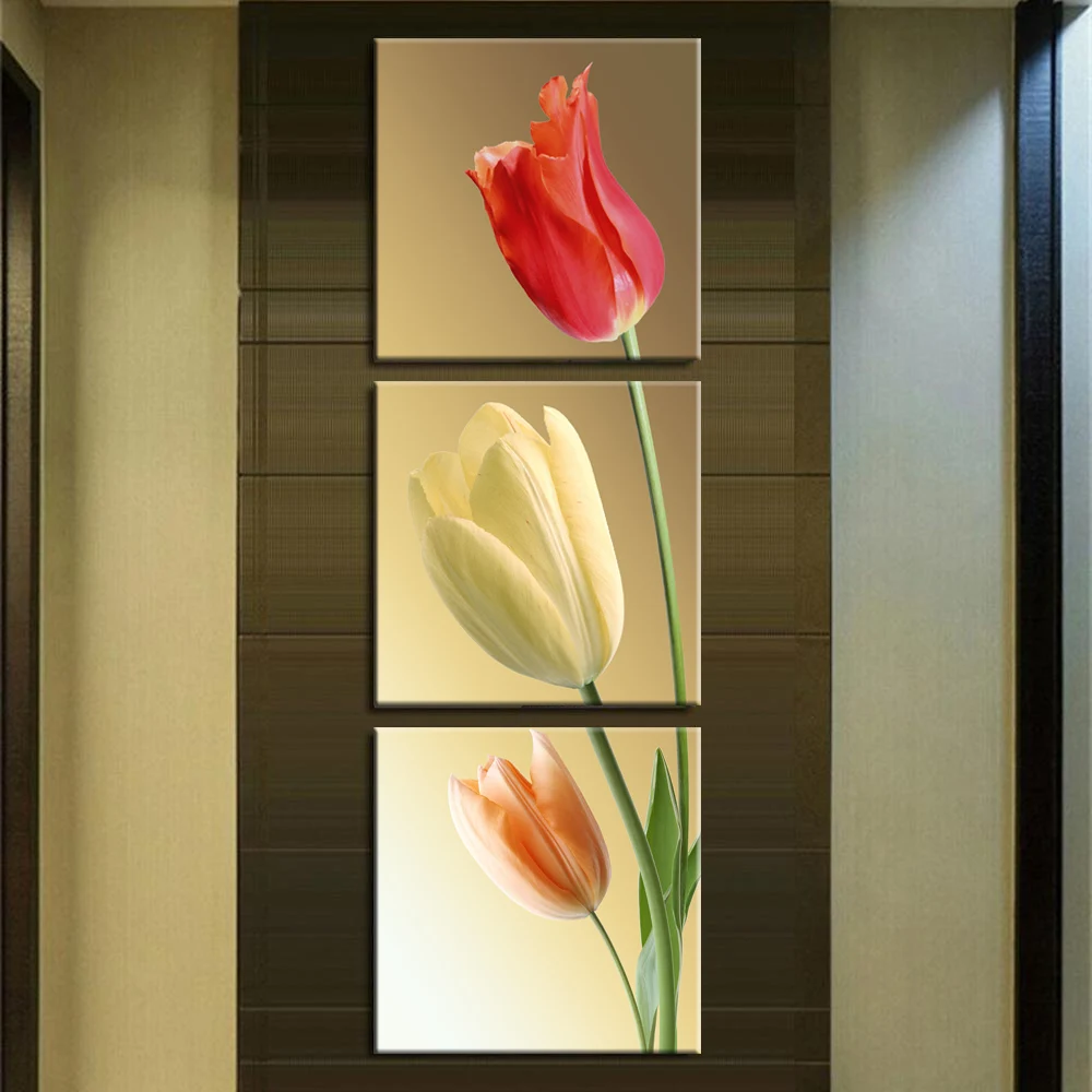 

Modern Tulip Flower Prints Wall Art Canvas Paintings Floral Poster Scandinavia Pictures for Living Room Bedroom Home Decorative