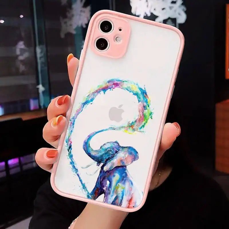 

Elephant Girl art design luxury Phone Case cover matte transparent For iphone 7 8 11 12 plus mini x xs xr pro max cover