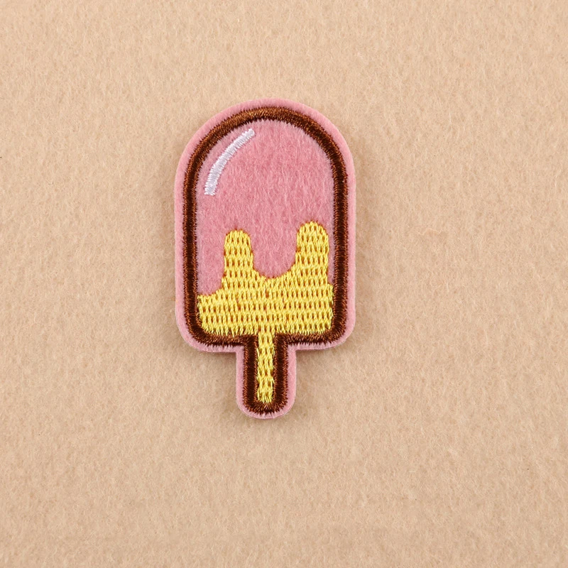 10 шт./компл. тканевые нашивки с вышивкой фри мороженое еда в форме термальные