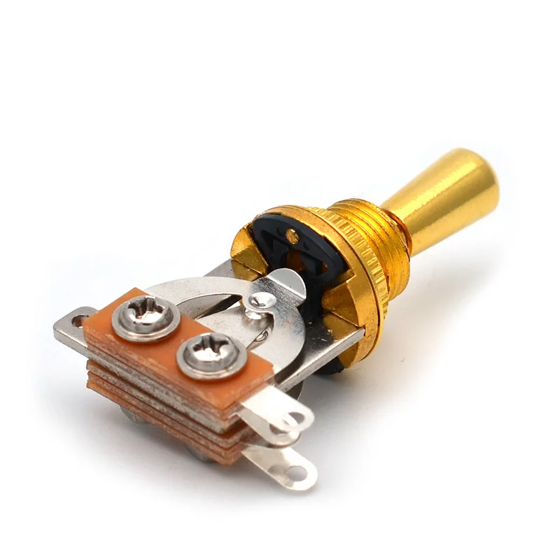 

Ohello Metal Tip Open 3 Way Toggle Guitar Switch For Electric Guitar Black/Chrome/Gold