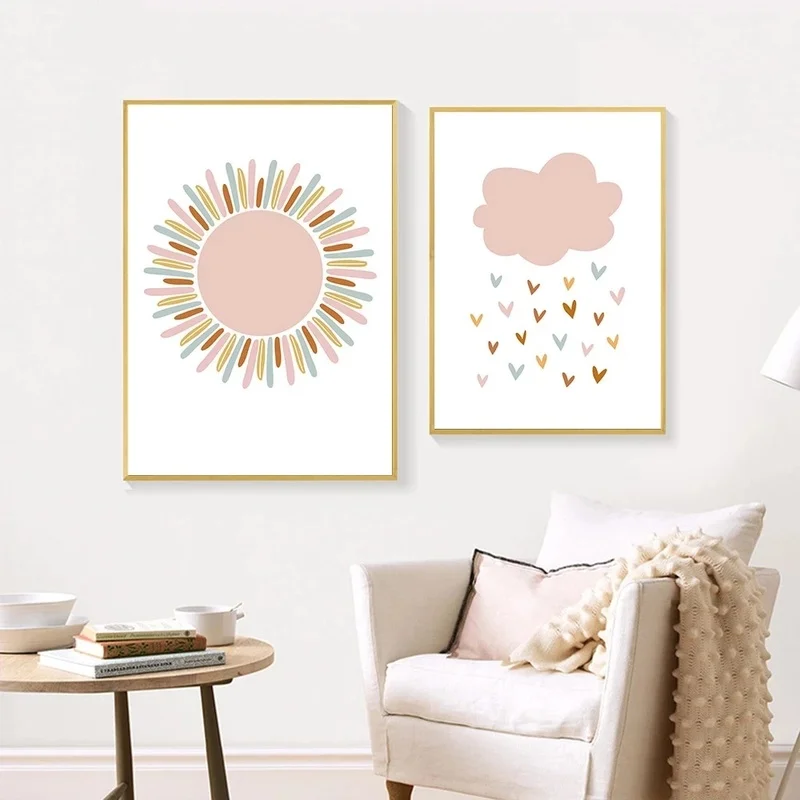 Настенная картина Розовое Солнце радуга ты мой Солнечный свет | Дом и сад