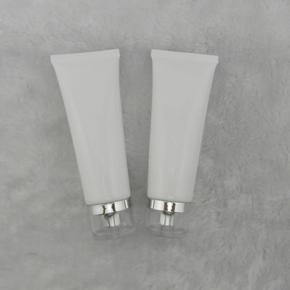 100 мл 50 шт белая трубка/акриловая винтовая крышка/шланги бутылочка для крема