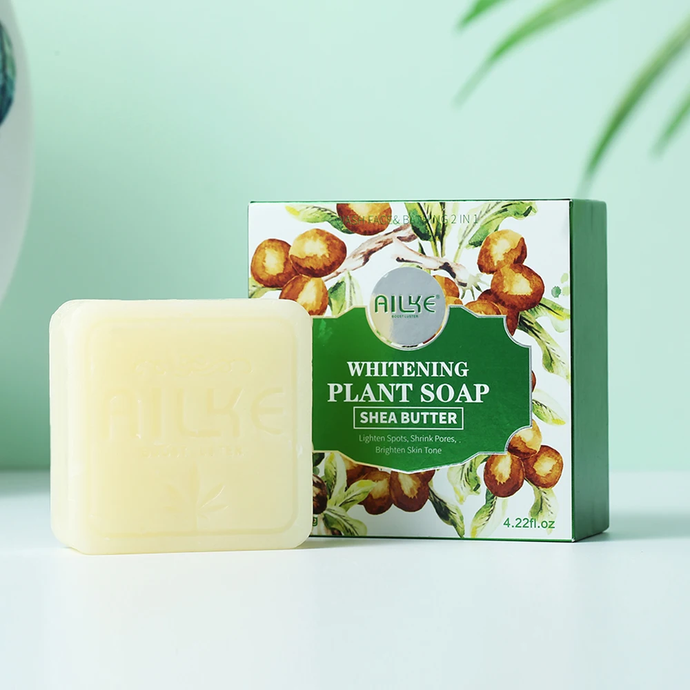 AILKE органическое масло ши мыло для лица Отбеливающее тело натуральные