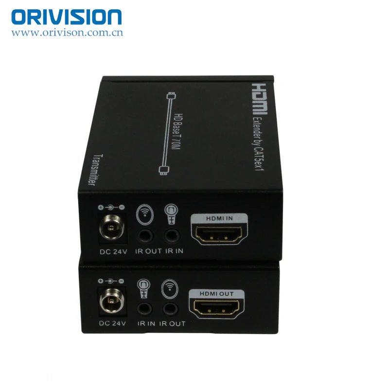 

Factory Price HDMI Extender 100m over CAT5e/6 cable Support POC/HD Base T IR Remote Extender
