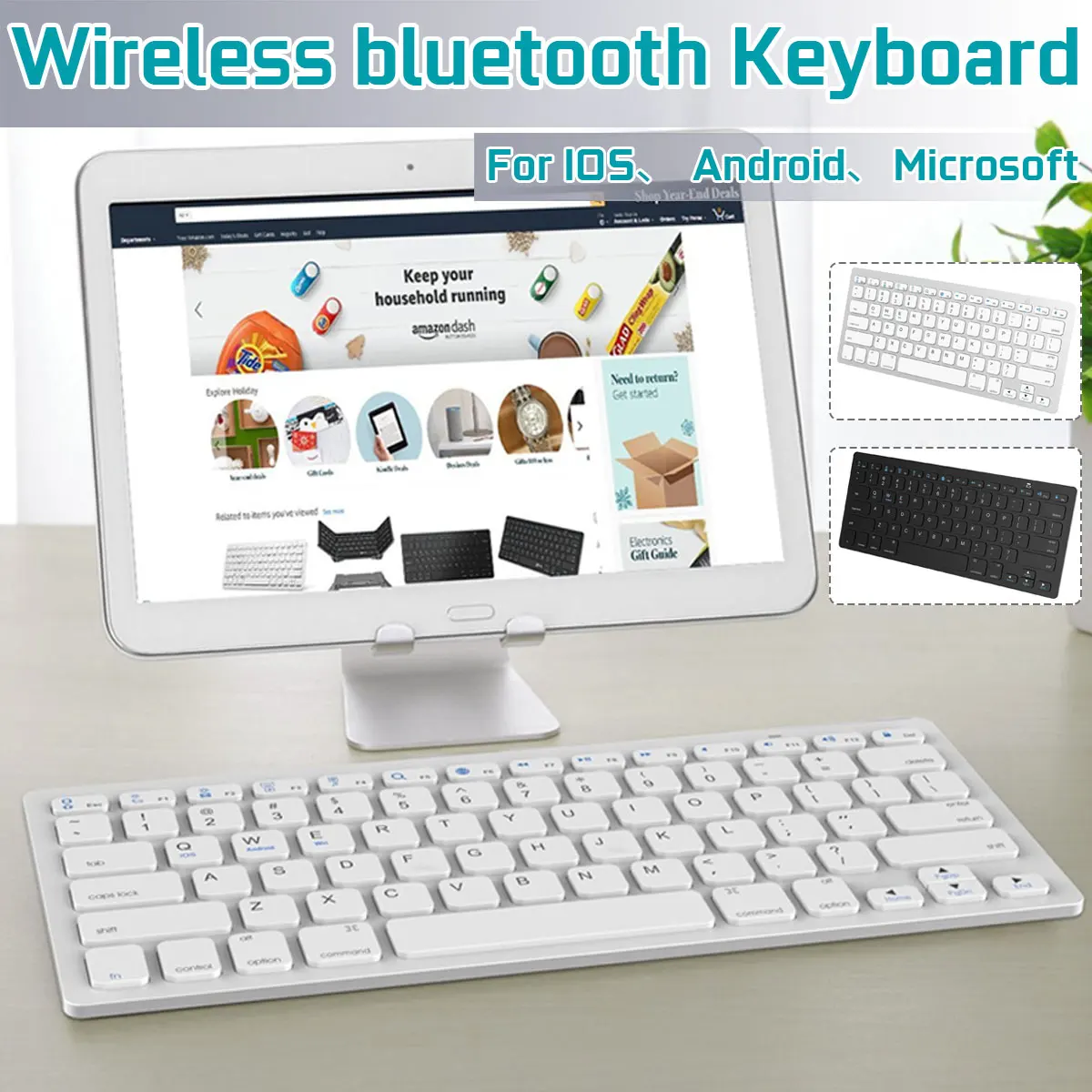 Тонкая мини bluetooth беспроводная клавиатура для Android планшет для IPad смартфон для iOS для Windows портативная клавиатура эргономичная