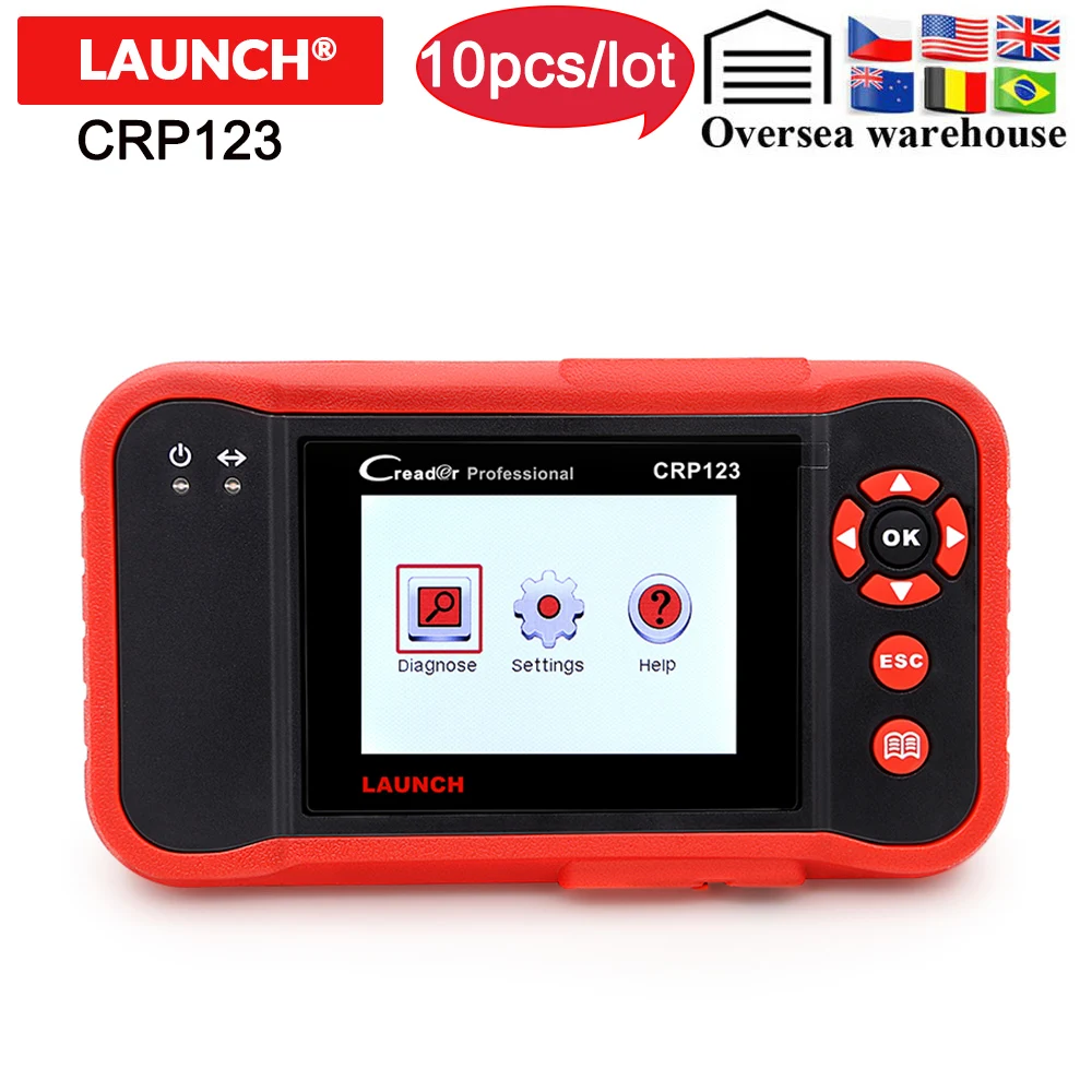 10 шт./лот диагностический инструмент Launch Crp123 OBD 2 для ABS/SRS/коробка передач/система - Фото №1