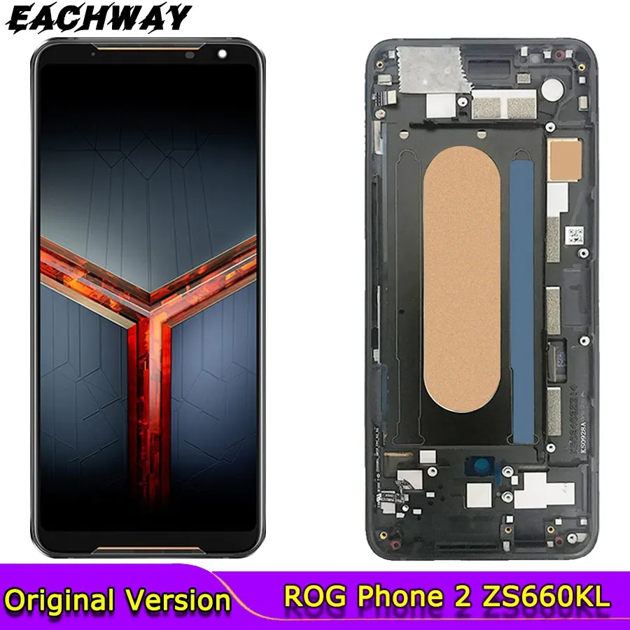 ЖК-дисплей 6 59 &quotдля ASUS ROG Phone 2 ZS660KL сенсорная ЖК-панель дигитайзер экрана в сборе