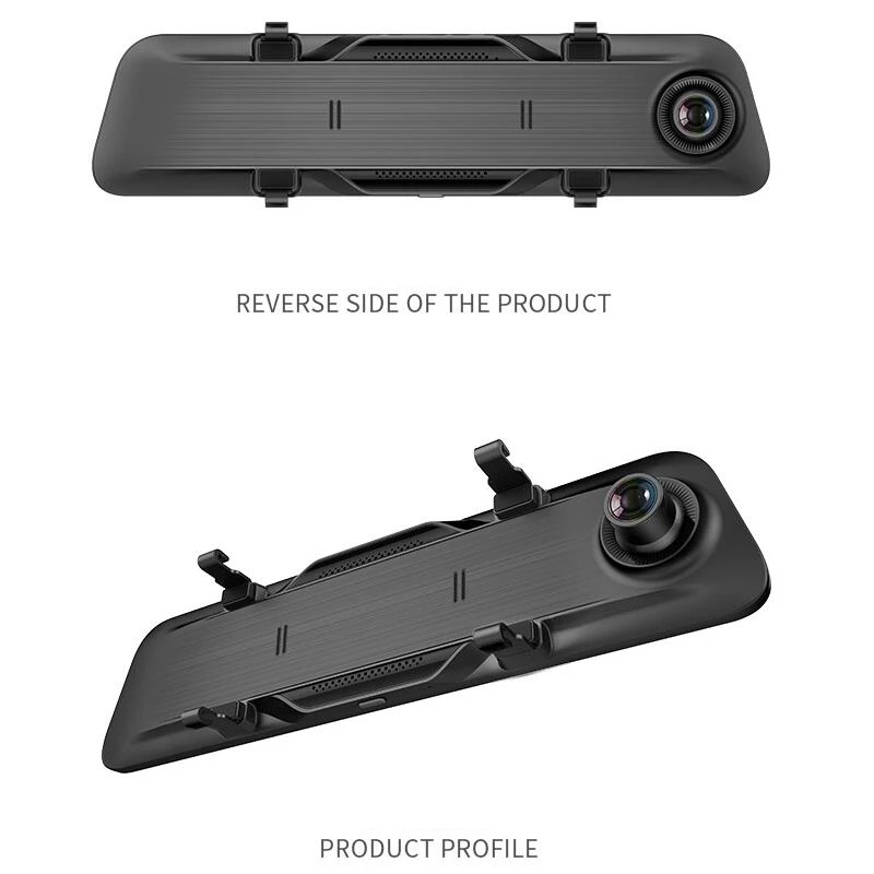 12 дюймов Dashcam 2K Dash Cam DVR зеркало заднего вида потоковое HD ночное видение зеркало заднего вида камера двойной объектив Автомобильная камера рекордер