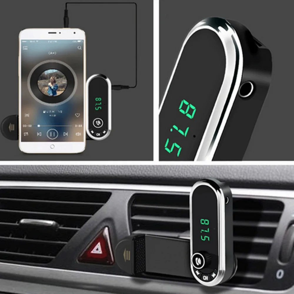 Автомобильный Bluetooth fm-передатчик с креплением для телефона, автомобильное зарядное устройство, Bluetooth автомобильный комплект, Радио адаптер для iPhone, Android, телефона, iPod, MP3 Play