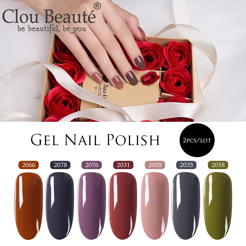 2 шт./ЛОТ цветной УФ Гель лак Clou Beaute для ногтей дизайна праймер маникюра