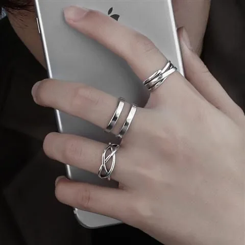 

Rings Set for Women 2021 New Trend Fashion Finger Rings for Men Aesthatic Vintage Promise Rings for Couples Jewelry Wholesale