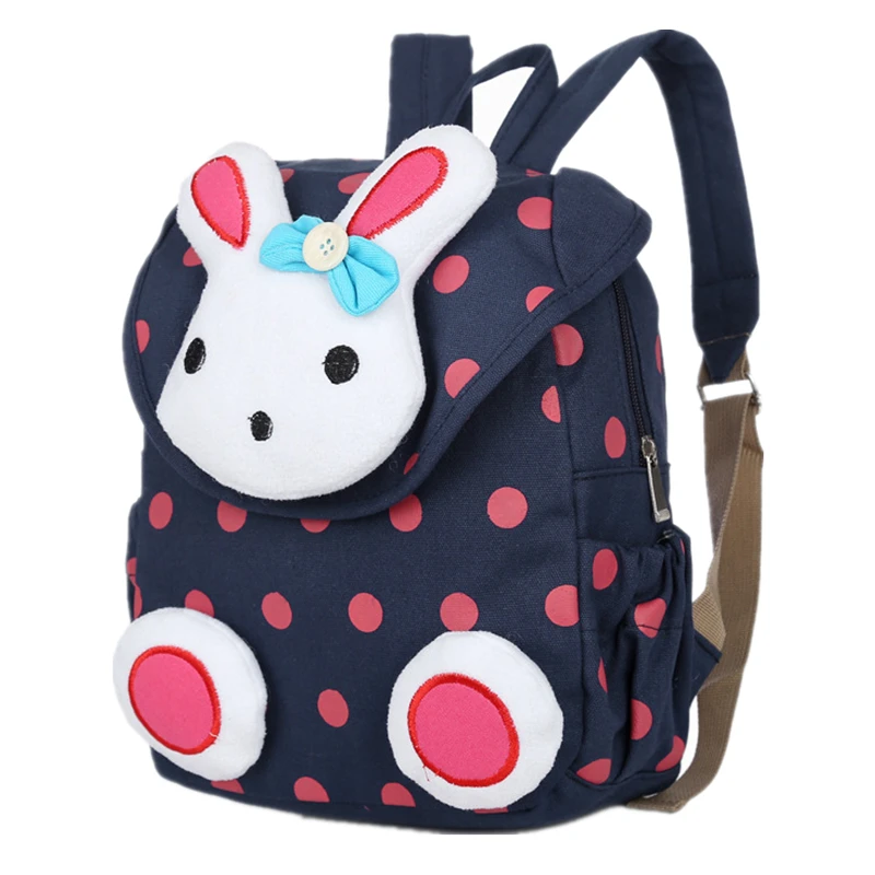 

Cute Rabbit Preschool Toddler Backpack Polka Dot Bunny Schoolbag Bookbag for Kids 2-5 Years Kindergarten Girls Satchles Mochilas