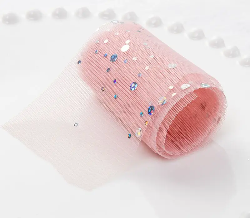 Блестящие кружевные марлевые ленты в горошек 15 м/лот 6 см искусственное платье