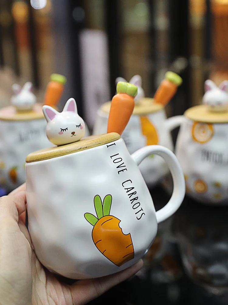 

Cute Shaped Mugs Cartoon Print Coffee Ceramic Unique Creative Water Mug Milk Nordic Kubek Ceramiczny Bar Supplies DE50MK