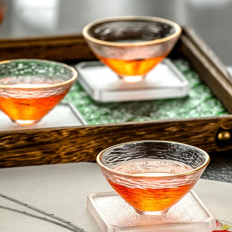 

JJapanese Tableware Glass Heat-Resistant Handmade Water Tea Wine Whiskey Drink Mug Espresso Drink Utensils Drink