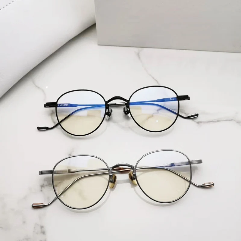 

korea Brand Titanium Round Eyeglasses Frame Optical Frames Unisex Glasses Retro Eyeglasses Prescription Men Women myopia frames