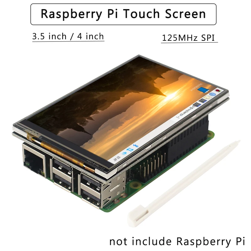 4 дюйма 3 5 дюймов сенсорный экран Экран для Raspberry Pi 4B/3B +/3B 125 МГц SPI ЖК дисплей