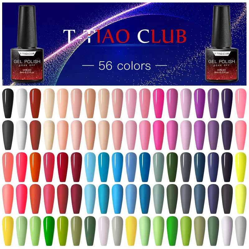 T-TIAO CLUB Цвета Гель-лак для ногтей отмачиваемый УФ светодиодный маникюра