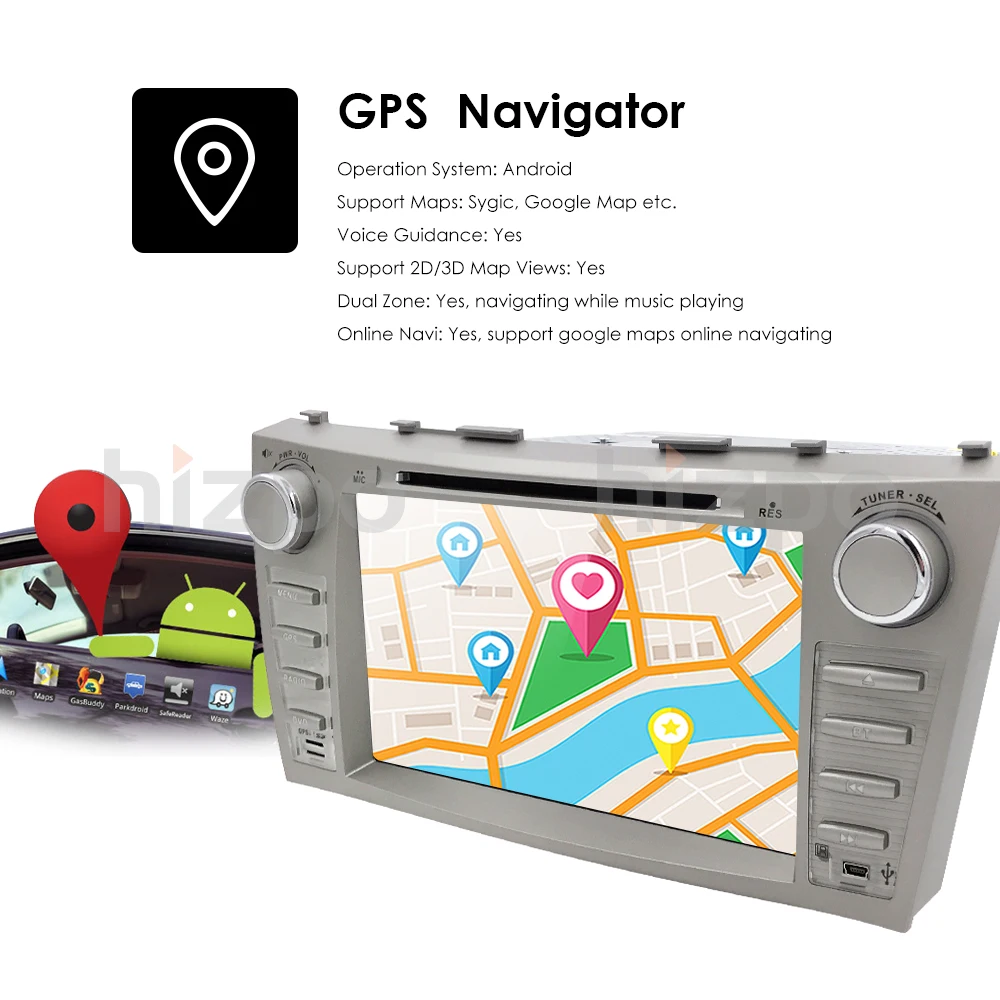 Android 9,0 четырехъядерный " Автомобильный dvd-плеер для Toyota Camry 2008-2011 gps Navi поддержка dab+ SD/USB сенсорный экран радио mp3 Bluetooth
