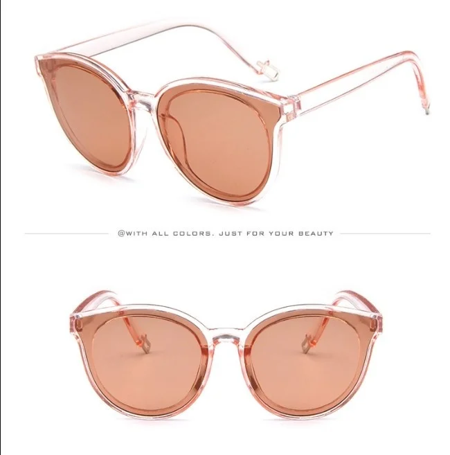 Женское зеркало солнцезащитные очки винтажные кошачий глаз большие круглые UV400