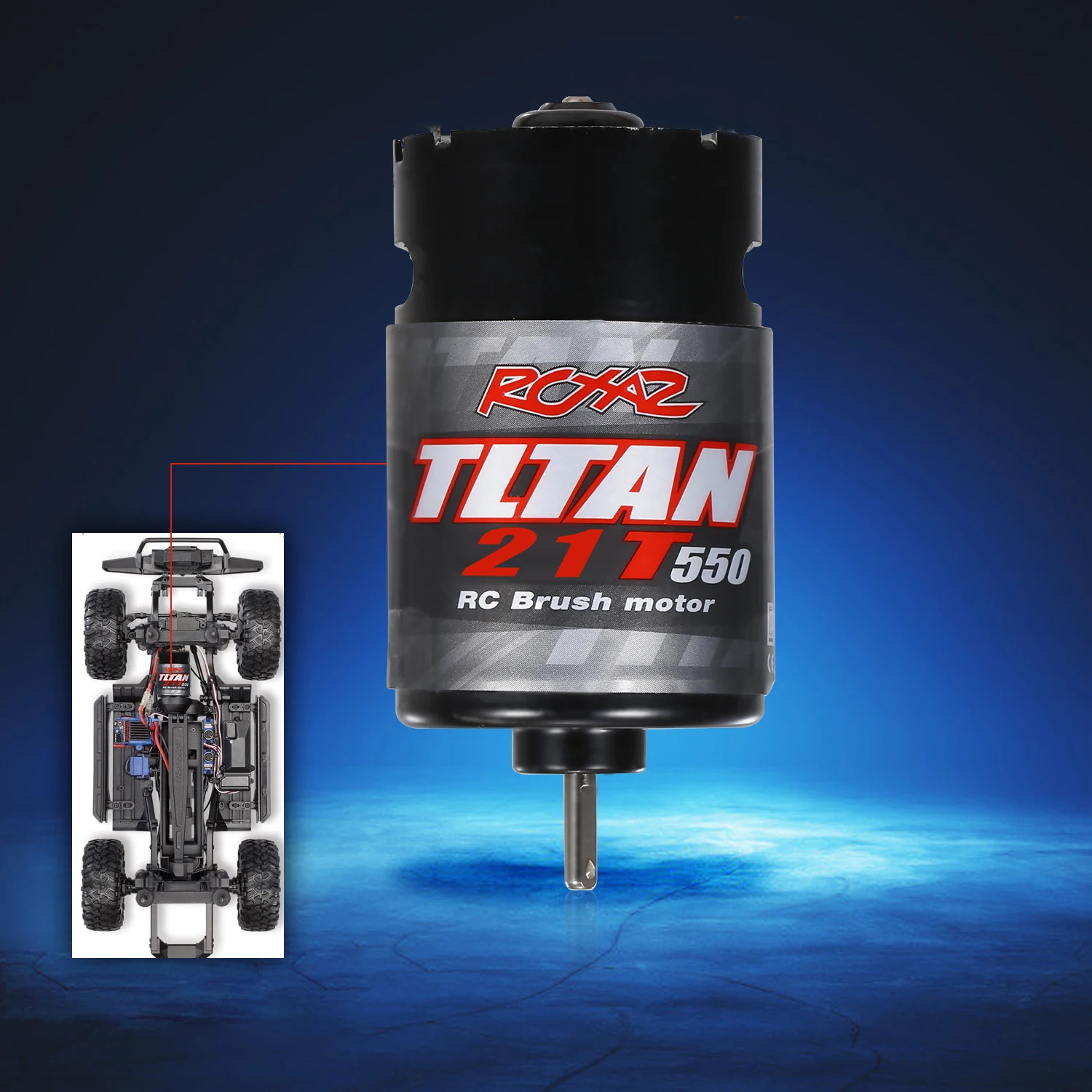 Щеточный двигатель 550 29T для гусеничного автомобиля 1/10 RC Trail HSP HPI Wltoys Kyosho щеточный
