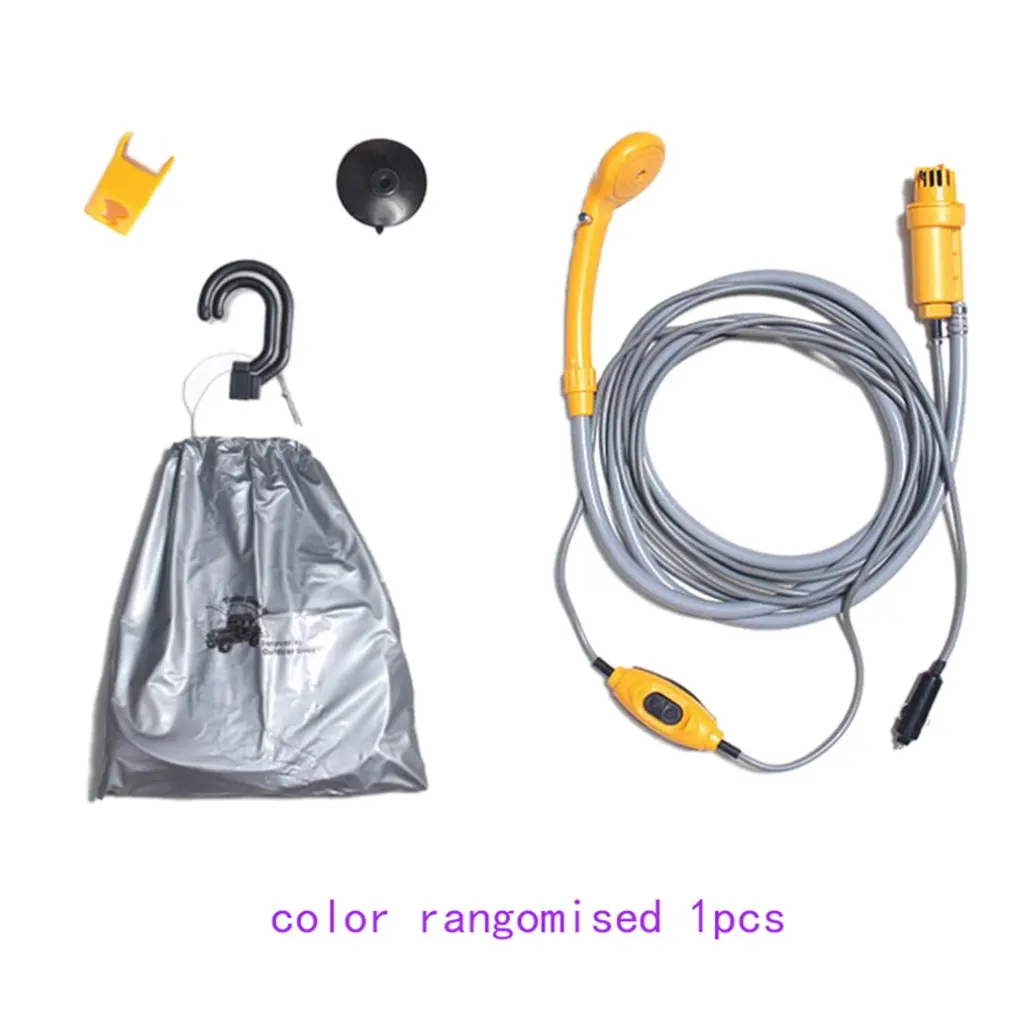 

12V Portable Car Washer Car Shower Pressure Power Washer Set Electric Pump Camping Color Random shipments