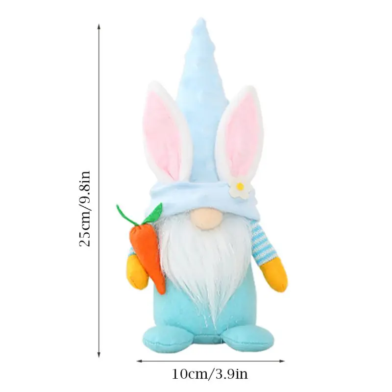 

Holding Carrot Easter Bunny Gnome Decoration Easter Faceless Doll Easter Plush Dwarf Home Party Decorations Kids Toys Gifts
