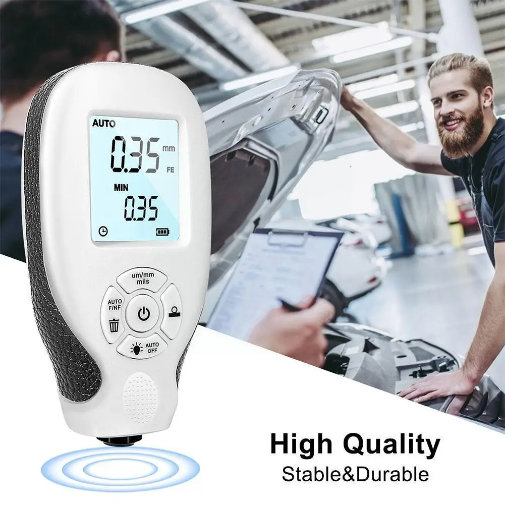 

Hw-300 Digital Coating Thickness Gauge 1micron/0-1300 Manual Tester Thickness Car Lcd Mfe/nfe Paint Tool Paint Backlight Fi R5o5