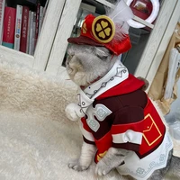 2021 new style pet clothes game genshin impact venti klee cosplay costumes anime project cat hat scarf cloak set