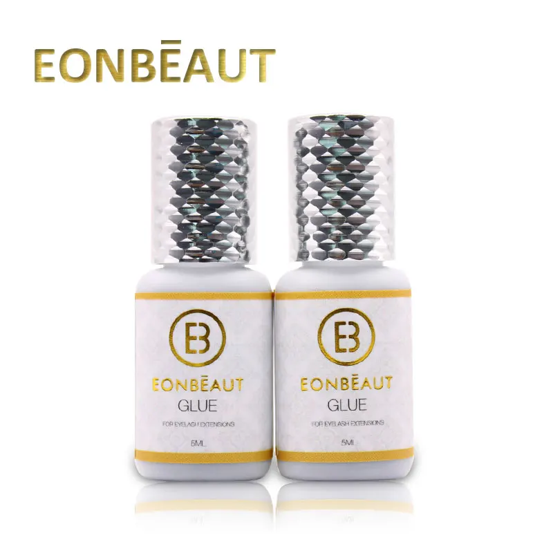Клей для наращивания ресниц EONBEAUT 10 бутылочек чувствительный серебряный колпачок