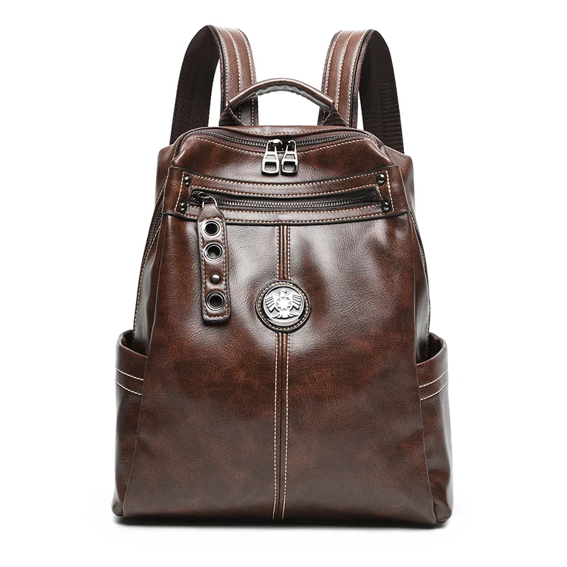 

Women Genuine Leather Bag Fashion Luxury Designer Famous Brand Women Leather Bag Women's backpack Real Cowhide Leather Bag