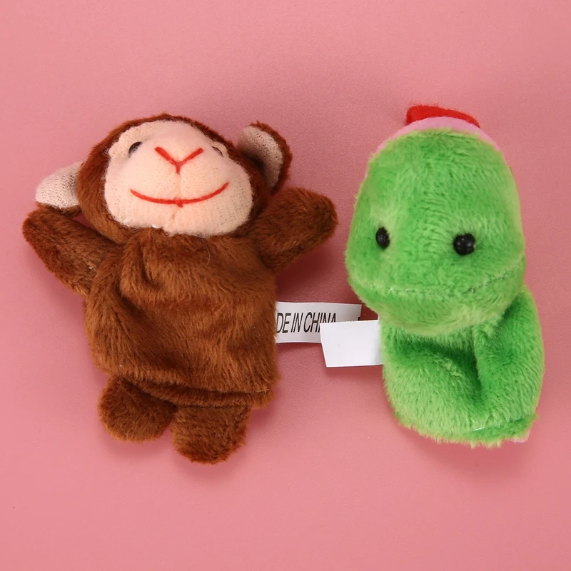 

12 Pcs Finger Puppets Cloth Dolls Baby Family Educational Hand Cartoon Animal Toy Storytelling Props