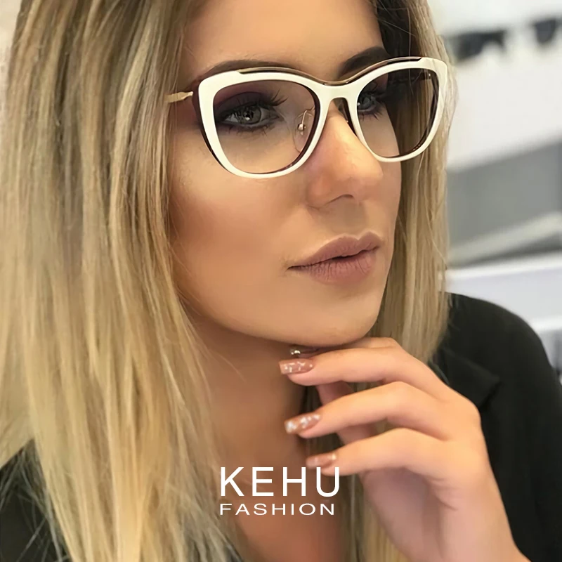 KEHU 2019 лето новый стиль кошка женские очки бренд сверхлегкий Мода не с оправой UV400