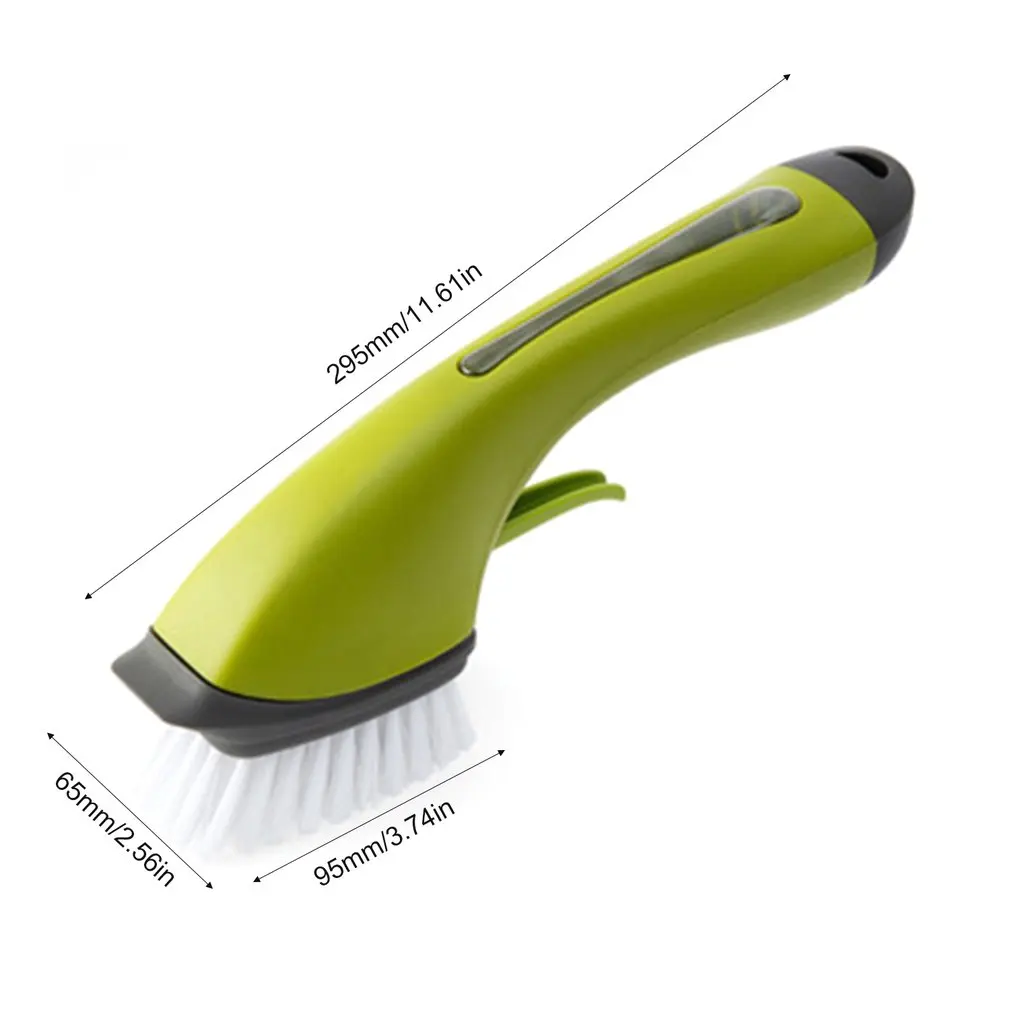 

Multi-function Kitchen Bathroom Cleaning Brushes Long Handle Dish Washing Brush Automatic Liquid Dispenser Kitchen Tools