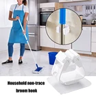 Многофункциональный самоклеящийся настенный держатель зажим для швабры, швабры, метлы, подвесной кронштейн, стеллажи для хранения, инструмент для ванной и кухни