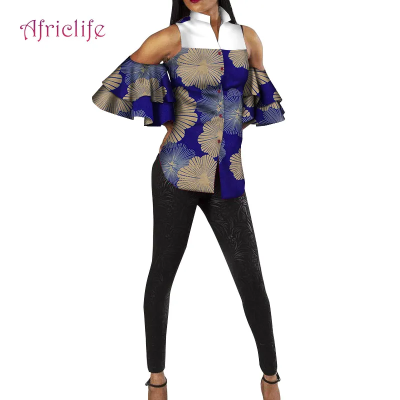 Новинка женская футболка Dashiki праздничный дизайн одежды Анкары рубашки с