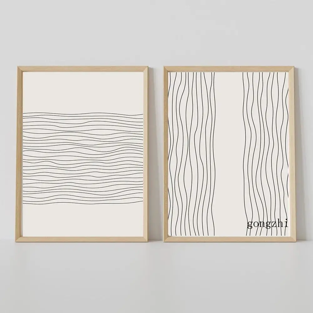 

Abstract Line Black and White Posters Minimalist Canvas Painting and Prints Modern Wall Art Pictures for Living Room Home Decor