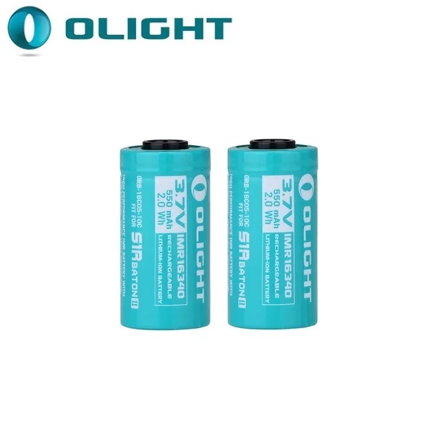 2 PCS Olight ORB-16C05-10C 16340 RCR123A 3,7 V 550mAh аккумулятор подходит для S1R II - Цвет: 2 PCS