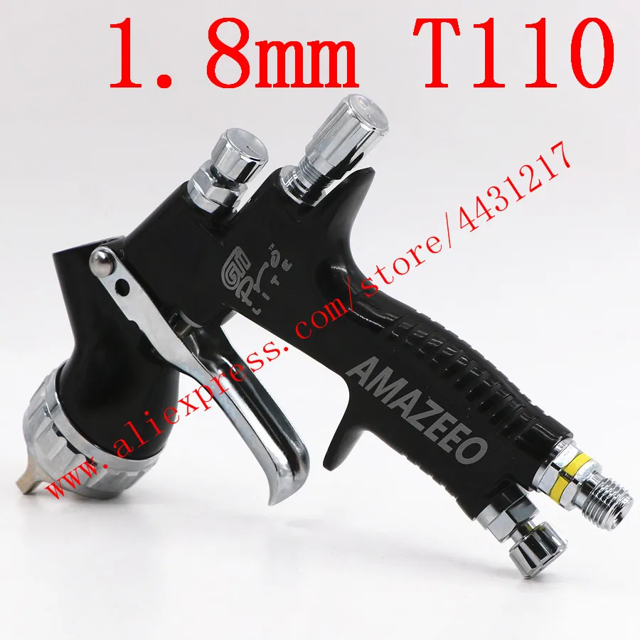 Black 1.8mm T110 Профессиональный пистолет-распылитель lvmp gti pro lite TE20 T110 1,3/1,8 мм краска на водной основе автомобильная краска-распылитель - Цвет: Black 1.8mm T110