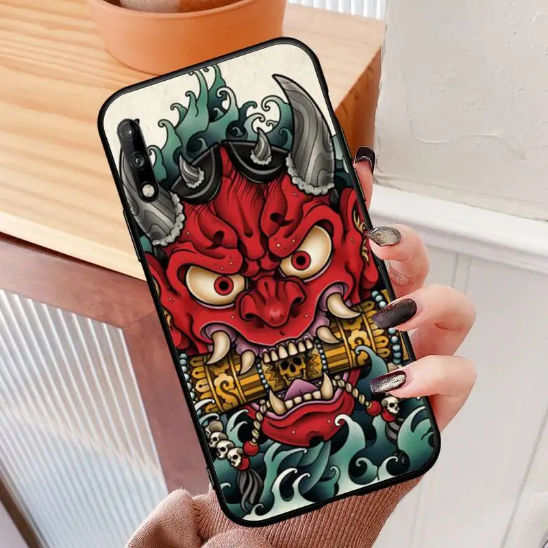 

Japanese Oni Hannya Demon Mask Phone Case For Samsung J2 4 5 6 7 Prime Pro Plus DUO 2016 2017 2018 Cover Fundas Coque