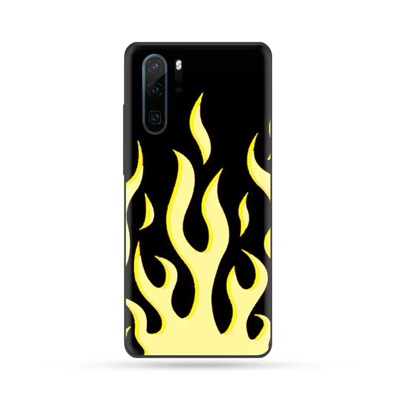 

Fashion Red Flames Fitted Phone Case For Huawei Mate 9 10 20 Pro lite 20x nova 3e P10 plus P20 Pro Honor10 lite