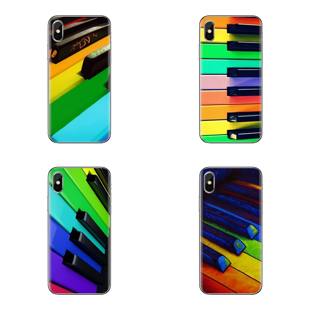 Радуга клавиши пианино цветная клавиатура чехол для корпуса телефона Huawei Honor 5A Y6