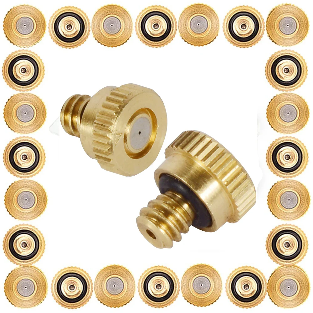 Латунный распылитель 10-24UNC для газонов, распылитель тумана, садовый распылитель, Форсунка для тумана, охлаждение, увлажнение, охлаждение Латунный распылитель 10-24UNC для газонов, распылитель тумана, садовый распылитель, Форсунка для тумана, охлаждение, увлажнение, охлаждение