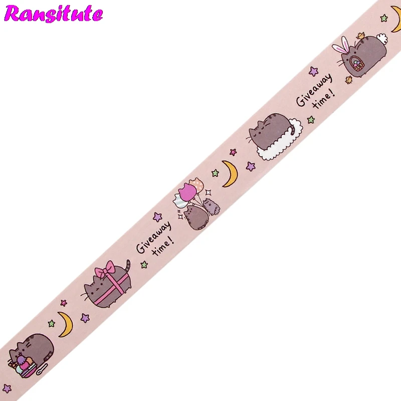 Ransitute мультфильм милый Кот Цвет васи лента DIY Украшение для альбома маскировки