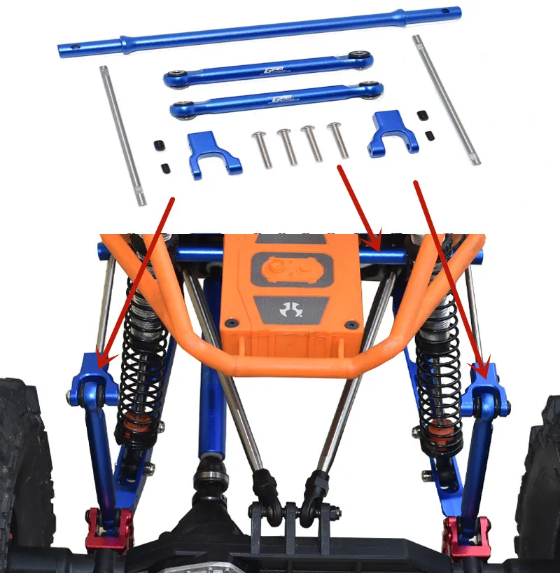 

GVM Axial 1/10 RBX10 aluminum alloy anti-roll code + stainless steel bold anti-roll rod rear combination set RBX312RS