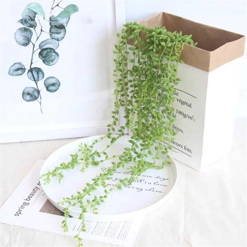 Искусственные растения зеленые пластиковые имитации листья сад украшение дома