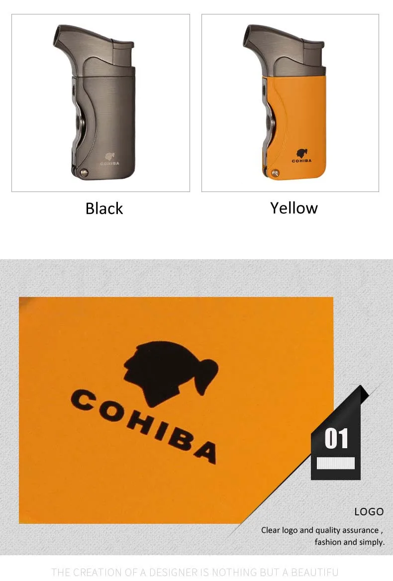 COHIBA карманная зажигалка, металлический ветрозащитный фонарь, струйный огонь, сигарета, сигара, газовая зажигалка, зажигалка/W, сигары, пробойник и подарочная коробка