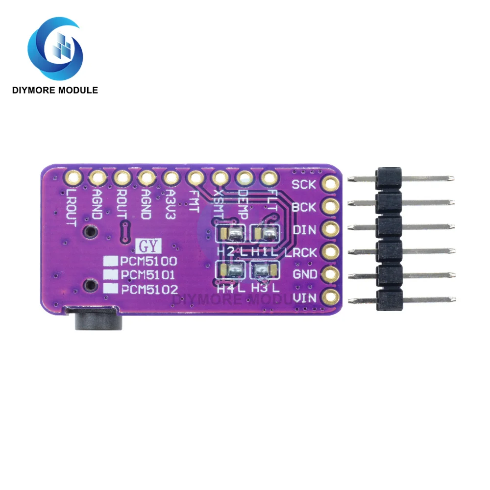 ЦАП-декодер PCM5102 интерфейс I2S звуковая карта модуль GY-PCM5102 плеера цифровая